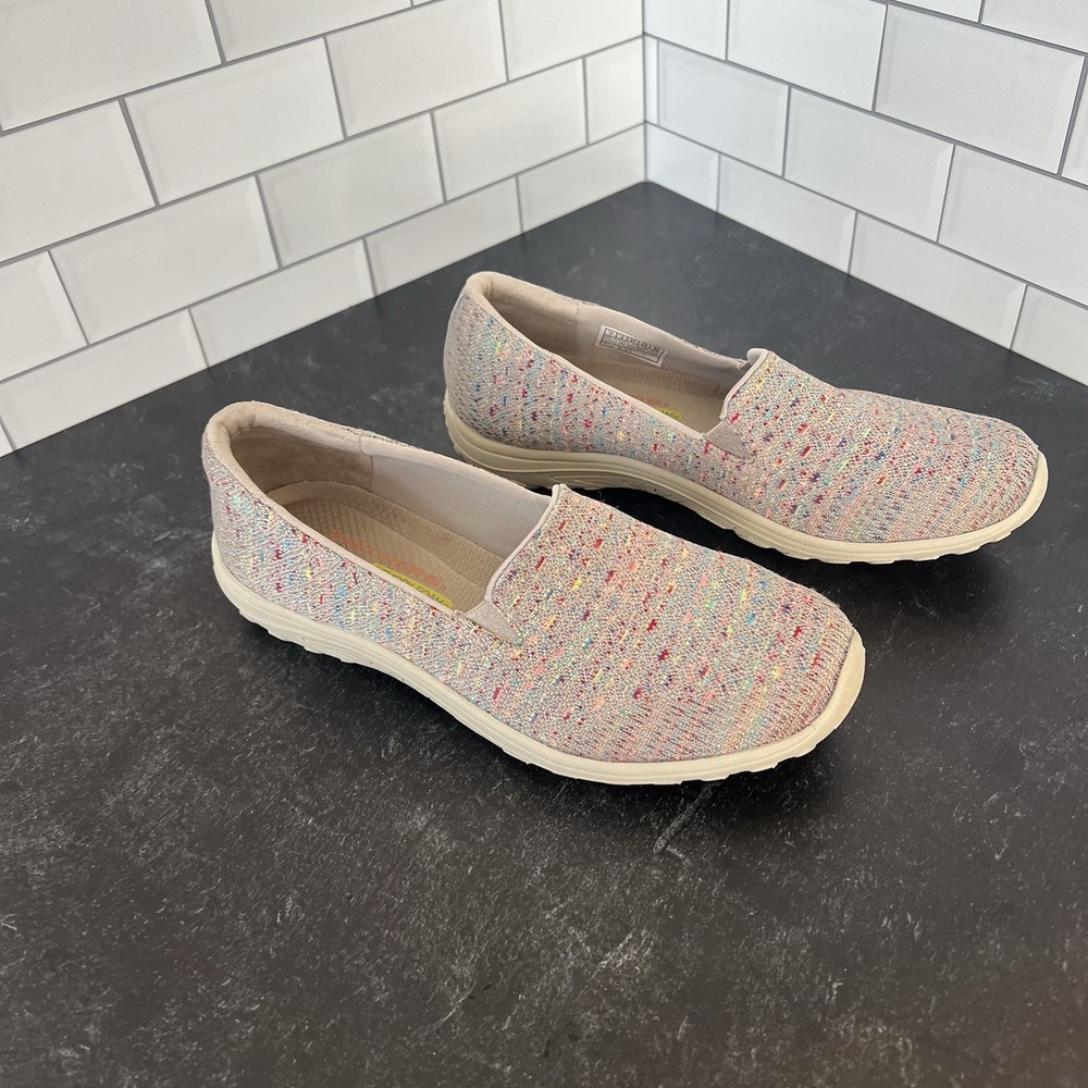 Skechers Relaxed Fit Tan and Rainbow Women's Size 7 - Roomy Toebox, Cushioned - Picture 2 of 13